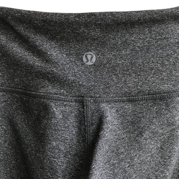 Lululemon Wunder Under Crops Leggings Size 4 Heather Gray Luon Mid Rise Tights - Picture 3 of 11